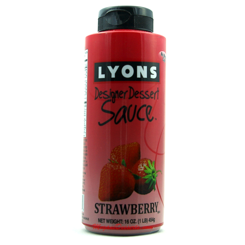 Lyons Strawberry Designer Dessert Syrup Sauce 16oz 9330